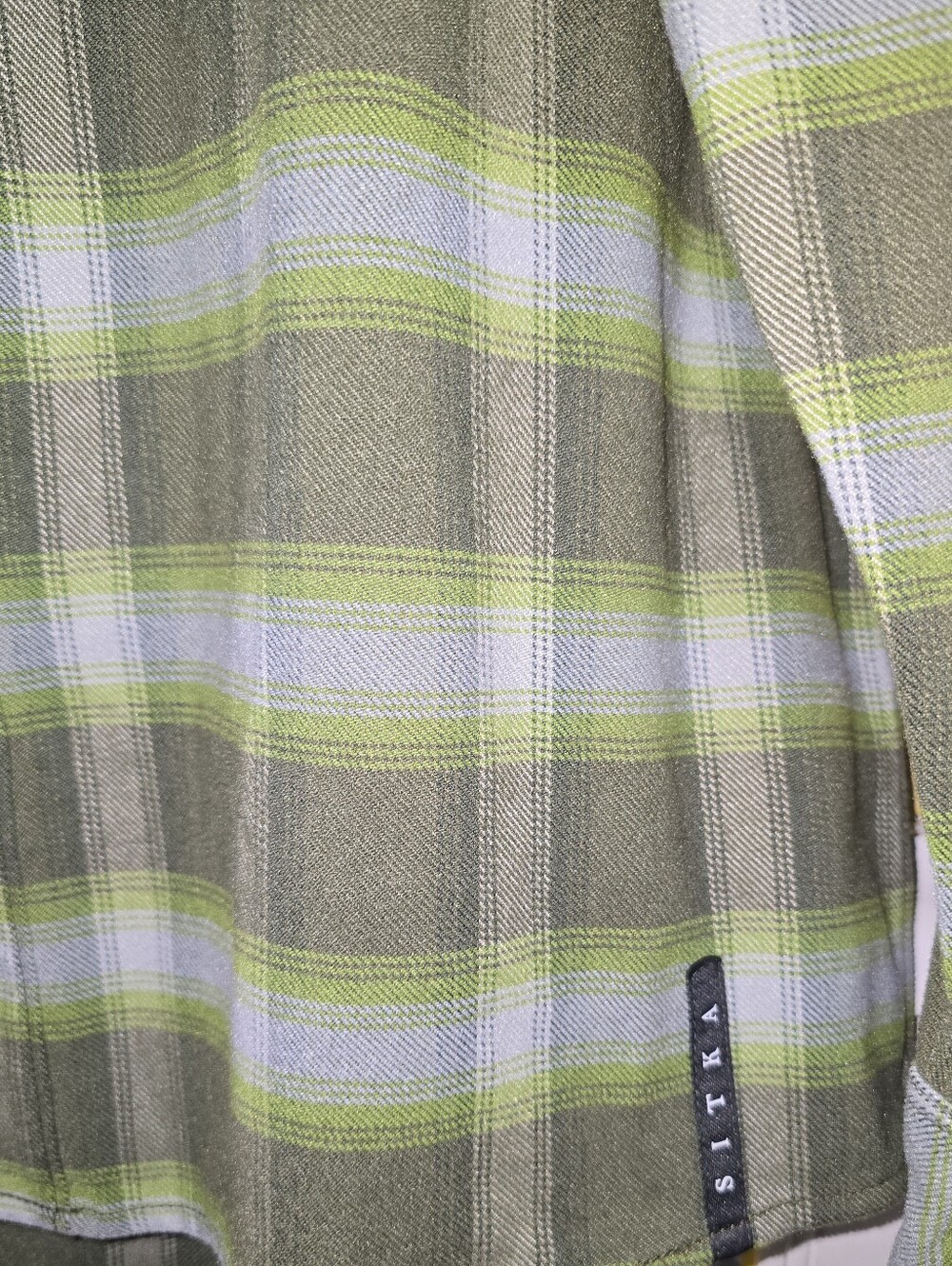 Sitka Gear Riser Flannel Plaid Work Shirt Covert Green Men's Large Long Sleeve - Picture 4 of 9
